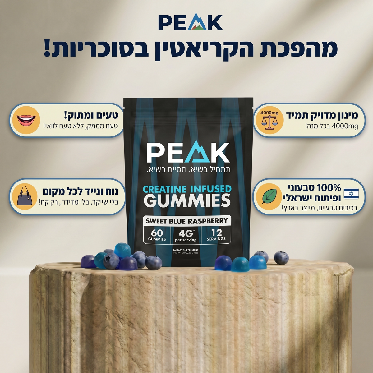 PEAK - סוכריות קראטין